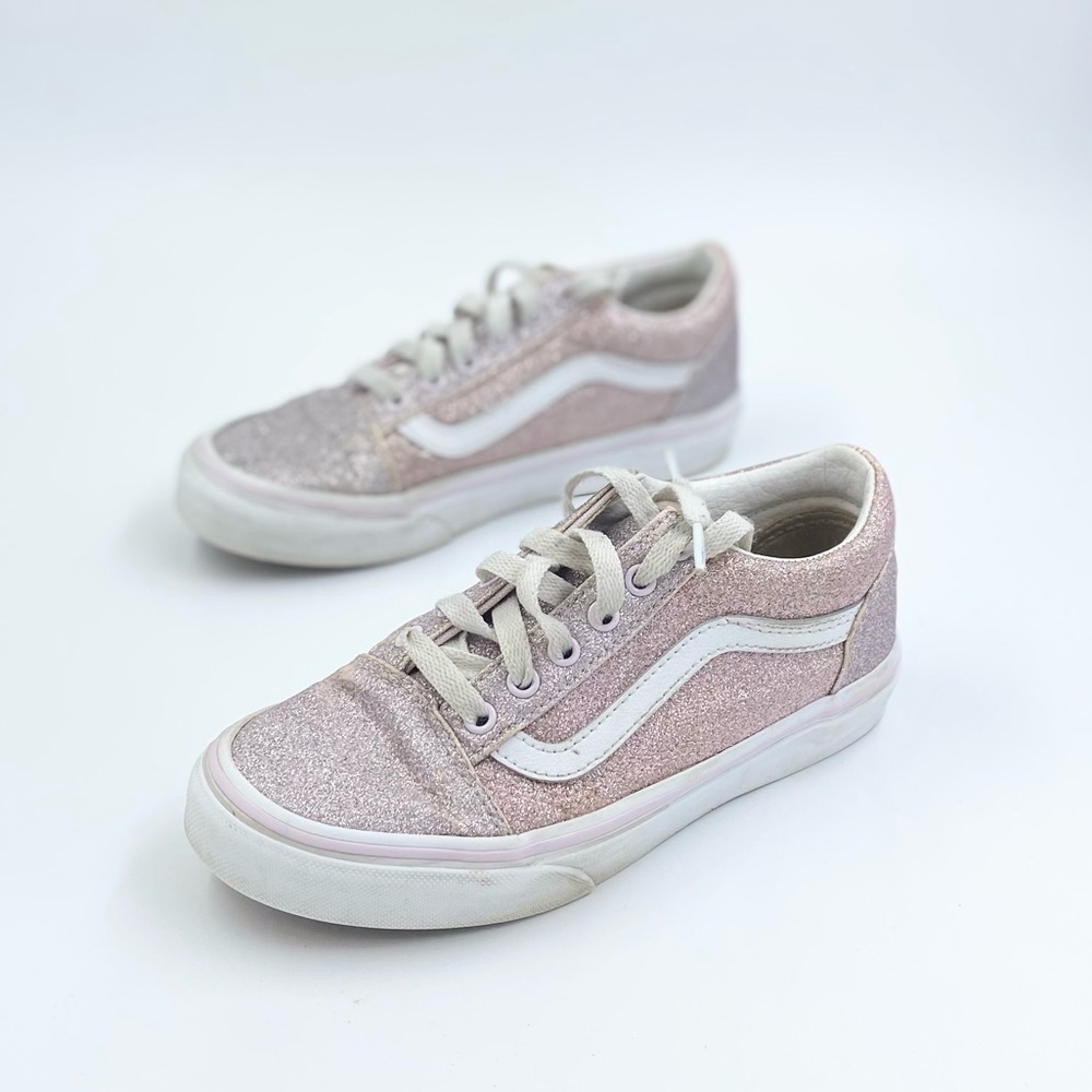 Vans pink glitter old Skool kids size 2